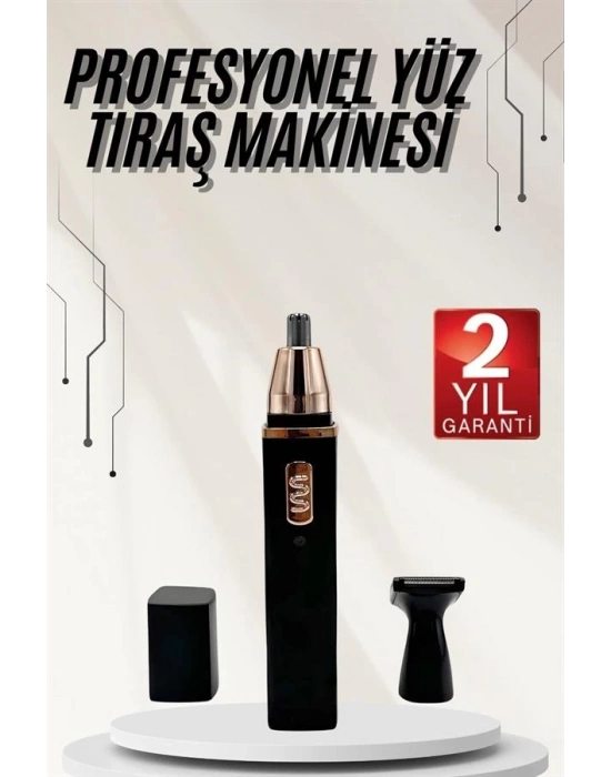 ® Kulak Burun Tıraş Makinesi Taşınabilir Şarjlı 3 Başlıklı Uzun Ömürlü