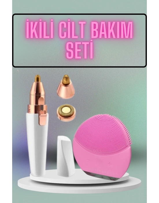 ® Kulak Burun ve Yüz Epilasyon Aleti ve Yüz Masaj Aleti İkili Cilt Bakım Seti
