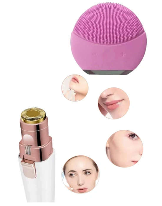 ® Kulak Burun ve Yüz Epilasyon Aleti ve Yüz Masaj Aleti İkili Cilt Bakım Seti