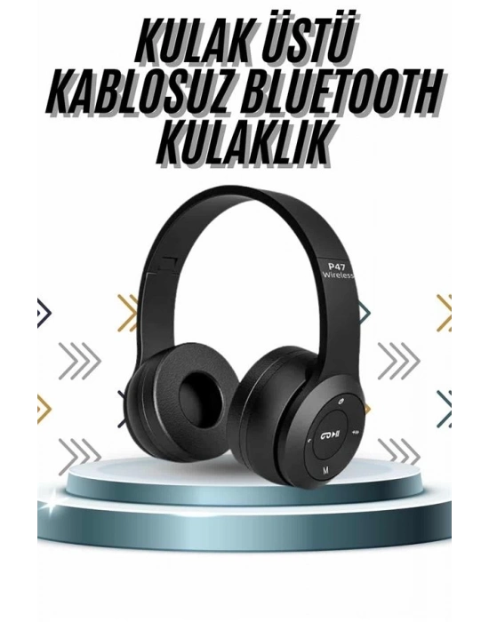 ® Kulak Üstü Bluetooth Kulaklık Yüksek Ses Kaliteli Ayarlanabilir