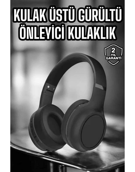 ® Kulak Üstü Kablosuz Bluetooth Kulaklık Gürültü Önleyici Ayarlanabilir