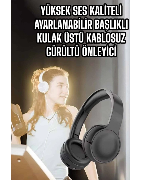® Kulak Üstü Kablosuz Bluetooth Kulaklık Gürültü Önleyici Uzun Şarj Süreli