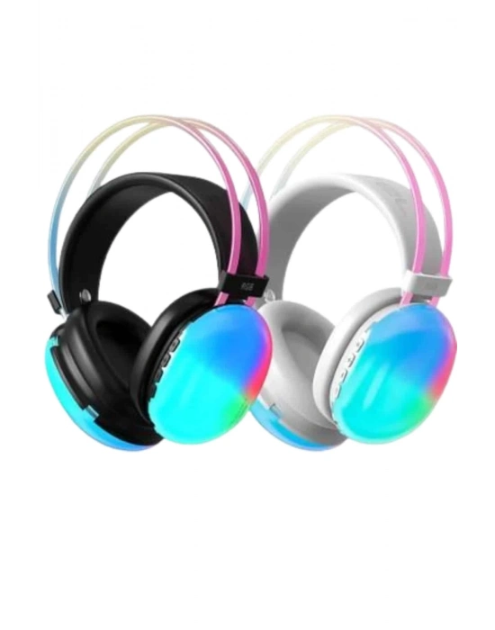 ® Kulak Üstü Kablosuz Bluetooth Kulaklık Unısex Renkli Işıklı Kulaklık
