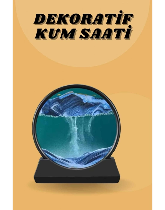 ® Kum Saati Yuvarlak Şık Kum Tablosu Dekoratif Kum Sulu Kum Saati
