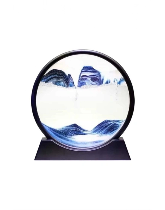 ® Kum Saati Yuvarlak Şık Kum Tablosu Dekoratif Kum Sulu Kum Saati