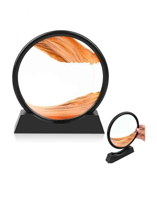 ® Kum Saati Yuvarlak Şık Kum Tablosu Dekoratif Kum Sulu Kum Saati