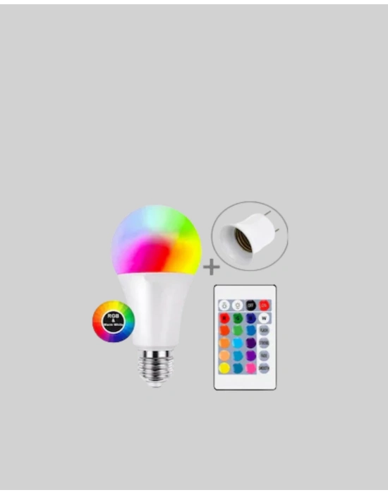 ® Kumanda Destekli Çok Renkli Akıllı LED Ampul
