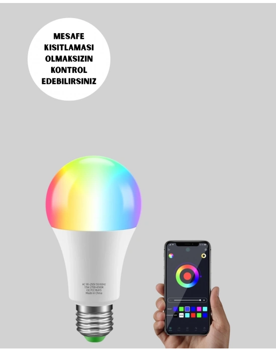 ® Kumanda Destekli Çok Renkli Akıllı LED Ampul