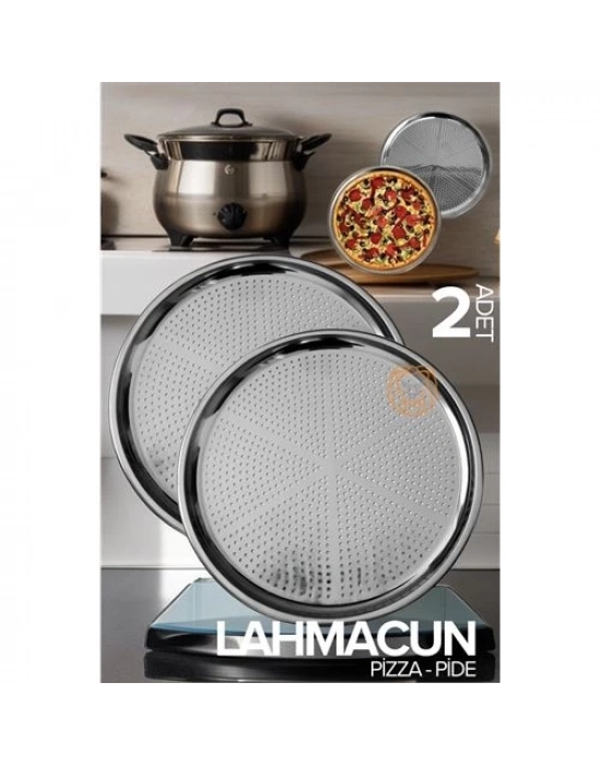 ® Lahmacun Pizza Pide Pişirme Tepsisi 2 li SET