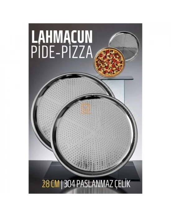 Lahmacun Pizza Pide Pişirme Tepsisi 28 CM 2 li SET 721314