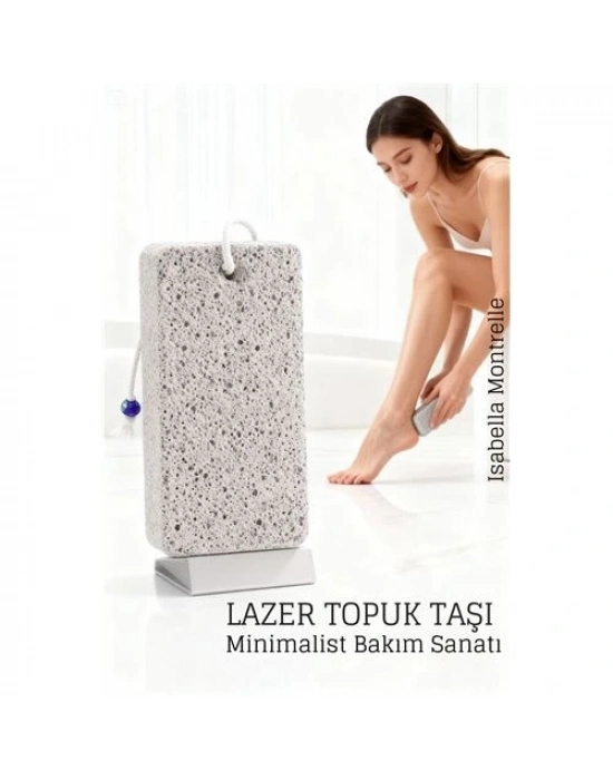 ® Lazer Kesim Doğal Ponza Topuk Taşı – Ayak Bakımı İçin Profesyonel Cilt Temizleyici