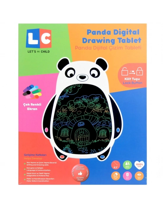 LCD Dijital Renkli Panda Çizim Tableti 8,5 İnç