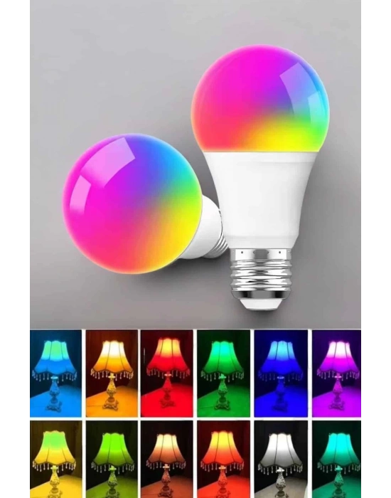 ® Led Ampul Enerji Dostu RGB Işıklı 100W Led Işık