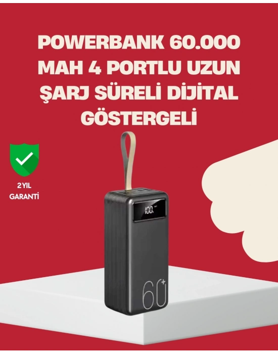 ® LED Ekranlı Çok Fonksiyonlu Taşınabilir Şarj Ünitesi Powerbank
