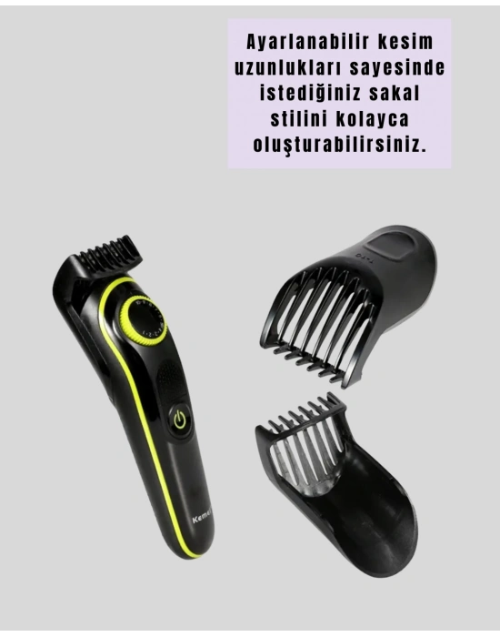 ® LED Ekranlı Şarjlı Saç ve Sakal Kesme Makinesi Erkek Bakım Cihazı Çok Başlıklı Set