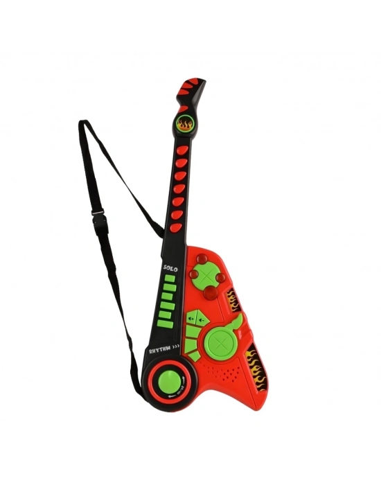 ® Led Işıklı Melodili Askılı Müzikli Gitar