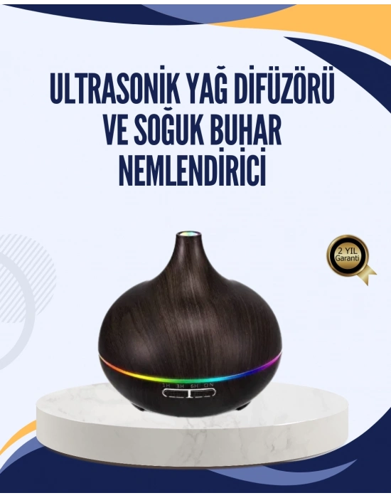 ® LED Işıklı Sessiz Çalışan Soğuk Buhar Nemlendirici