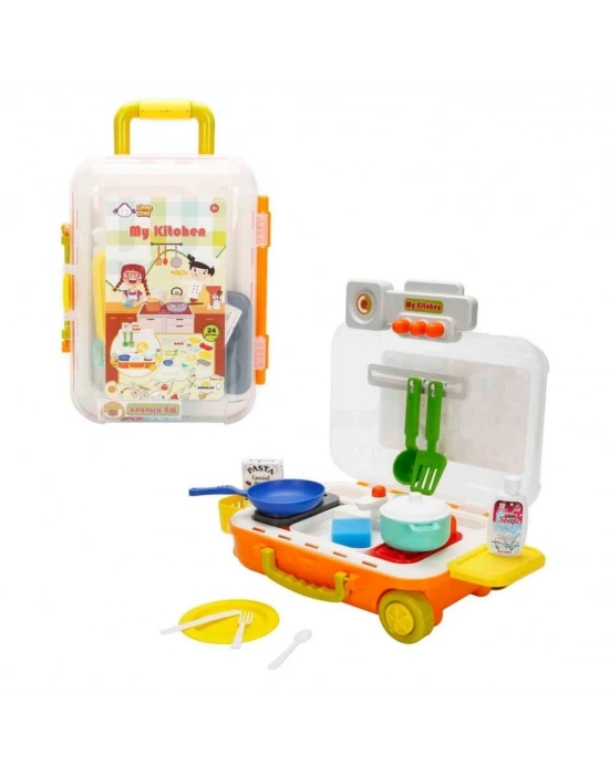 ® Chef Çekçekli Bavul Mutfak Seti 24 Parça