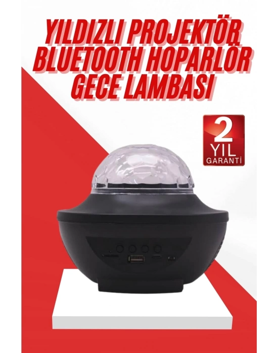 ® Masa ve Gece Lambası Renkli Projektör Işıklı Disko Topu Bluetooth Hoparlör