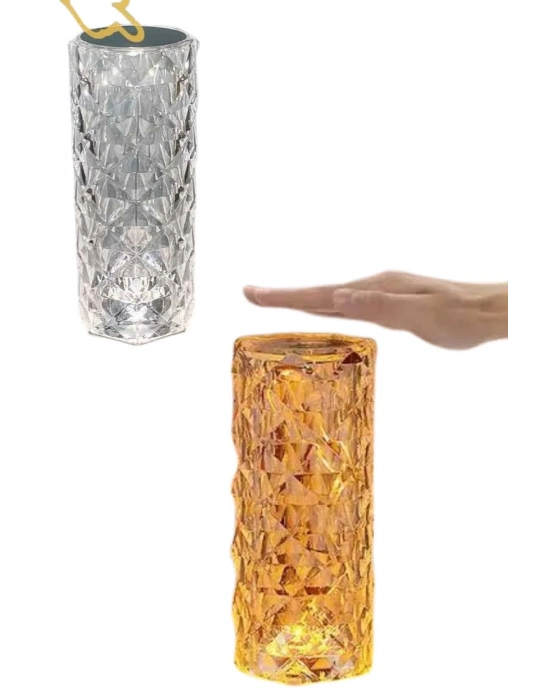 ® Masa ve Gece Lambası Şık ve Dayanıklı Sensörlü Şarjlı Kristal Lamba