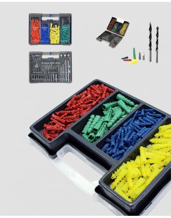 ® Matkap Ucu Seti 24 Parça Organizer Kutulu Ahşap Metal Beton Uyumlu