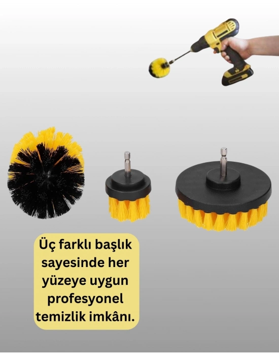 ® Matkap Ucu Temizlik Fırçası Seti Ev ve Araç İçin
