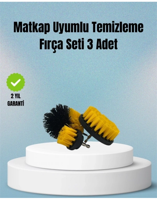 ® Matkap Uyumlu Temizlik Fırçası – Kablolu ve Akülü Matkaplarla Kullanılabilir