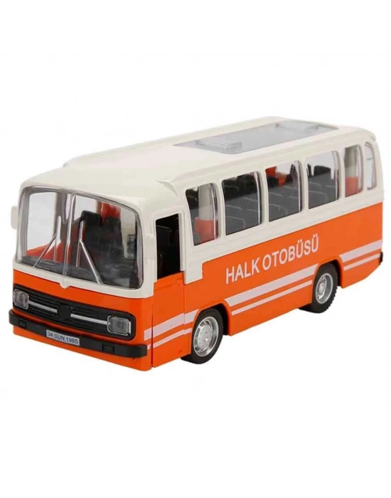 ®  Sesli ve Işıklı Nostaljik Halk Otobüsü 15 cm
