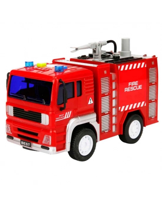 ®  Sesli ve Işıklı Su Fışkırtan İtfaiye Aracı 20 cm.