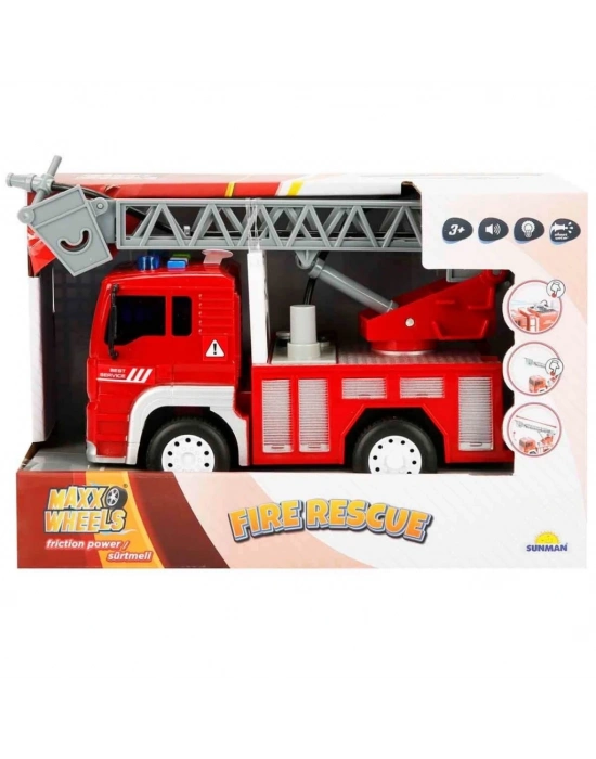 ®  Sesli ve Işıklı Su Fışkırtan İtfaiye Aracı 20 cm.