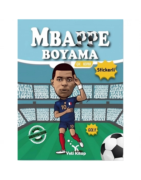 ® MBappe Çıkartmalı Maskeli Boyama Kitabı