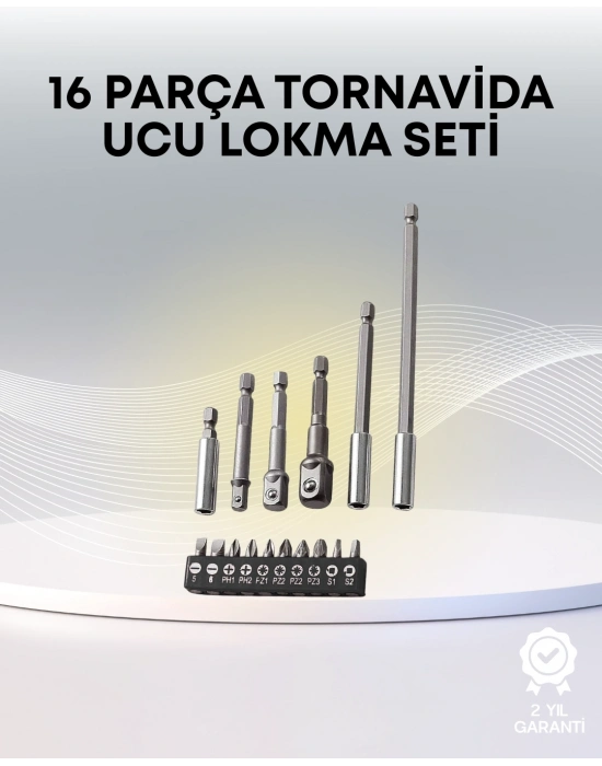 ® Metal Gövdeli 16lı Bits Seti Çok Fonksiyonlu Tamir Aleti