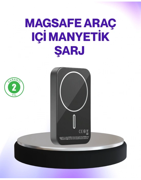 ® Mıknatıslı MagSafe Uyumlu Araç Tutucu Kablosuz Şarj Destekli
