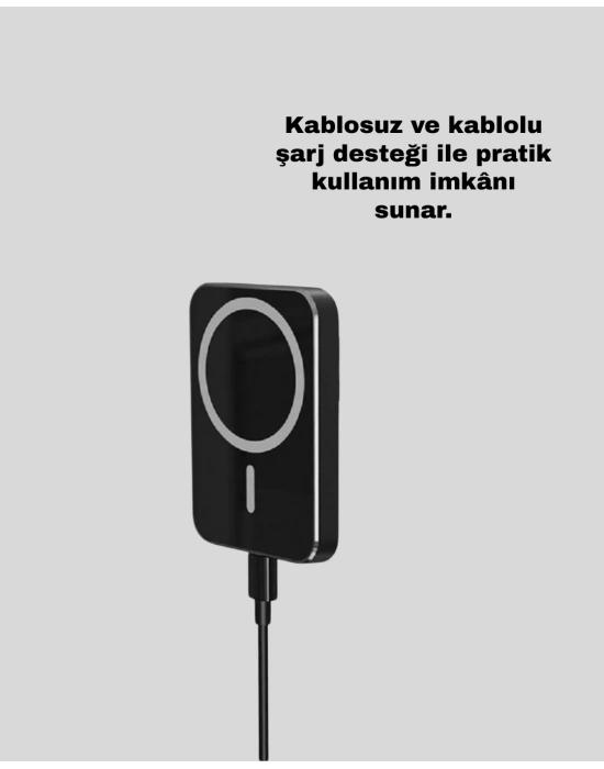 ® Mıknatıslı MagSafe Uyumlu Araç Tutucu Kablosuz Şarj Destekli