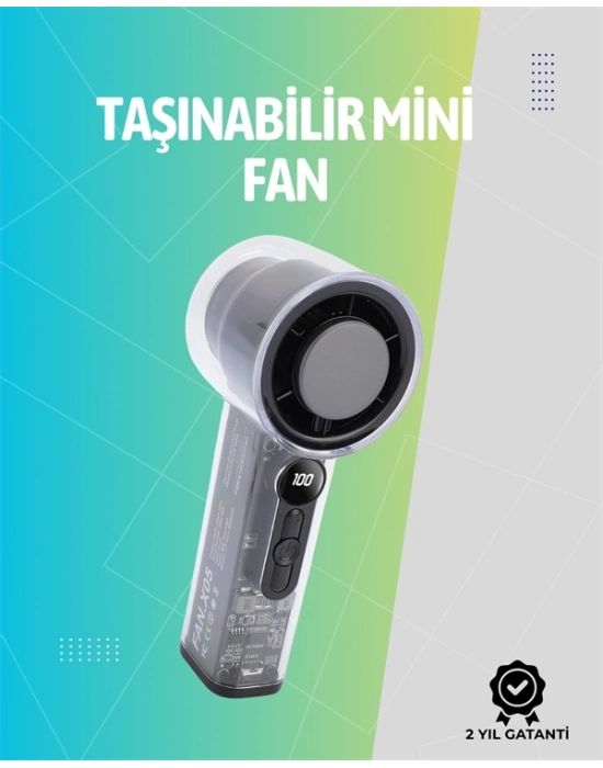 ® Mini El Fanı | 3000mAh Pil | Type-C Şarj Girişi | Kompakt ve Hafif Tasarım