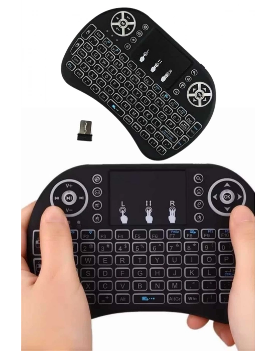 ® Mini Klavye Gaming Pc Playstation Ledli Mouse Rgb Mouse Bluetooth Usb