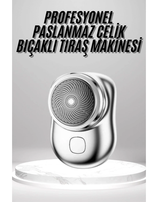 ® Mini Sıfır Sakal Yanak Tıraş Makinesi USB Şarjlı Sıfır Sakal Taşınabilir Korumalı