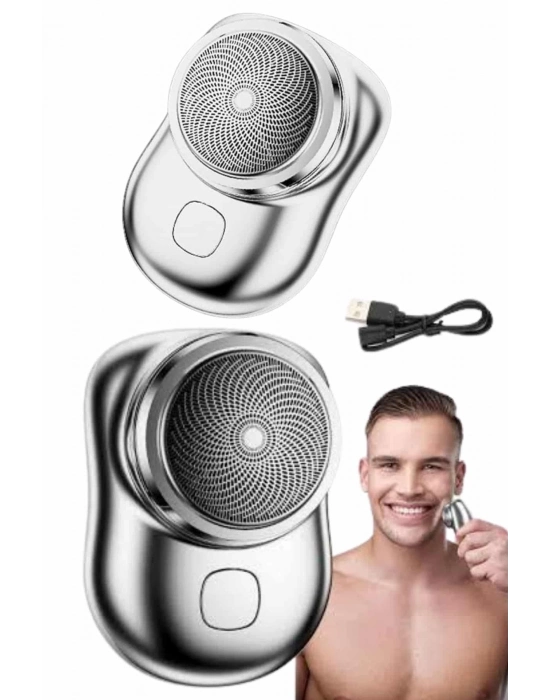 ® Mini Sıfır Sakal Yanak Tıraş Makinesi USB Şarjlı Sıfır Sakal Taşınabilir Korumalı