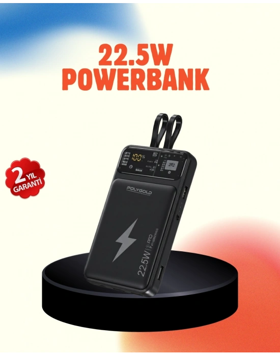 ® Mobil Powerbank 22.5W PD Destekli Hızlı Şarj