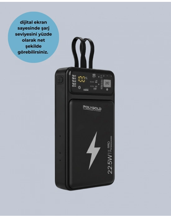 ® Mobil Powerbank 22.5W PD Destekli Hızlı Şarj