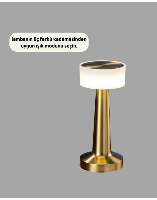 ® Modern USBli Kablosuz Masa Lambası – Minimalist Tasarım, 3 Farklı Parlaklık