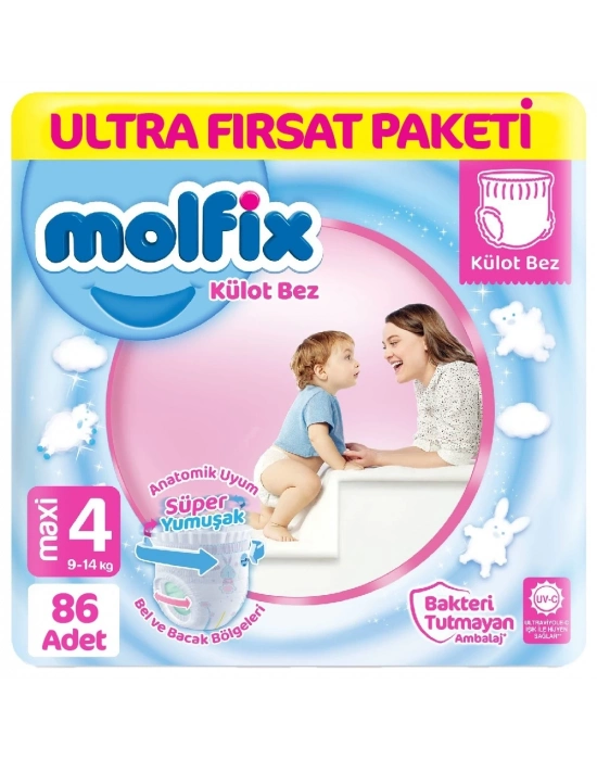 ®   Külot Bez Ultra Fırsat Paketi 4 Beden 9-14 Kg 86 Adet