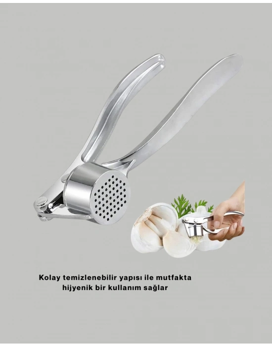 ® Mutfak Sarımsak Ezici Kaymaz Saplı Güçlü Mekanizma