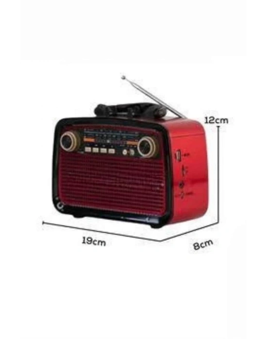 ® Müzik Kutusu Bluetooth Bağlantılı El Fenerli Nostaljik Tasarım Radyo