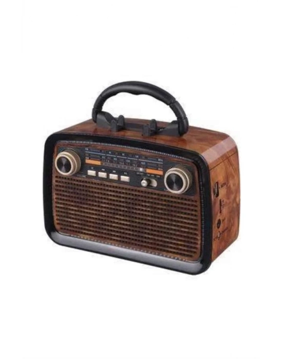 ® Müzik Kutusu Bluetooth Bağlantılı El Fenerli Nostaljik Tasarım Radyo