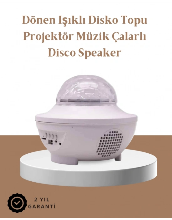® Müzik Ritimli Işık Değişimi & Dönen Dalga Efekti – Galaxy Projektör