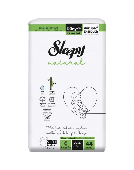 ®   Natural Bebek Bezi 0 Beden Premature 44 Adet
