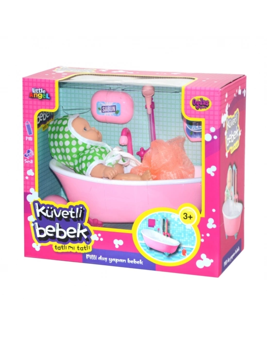 ® 02605  Pilli Küvette Duş Yapan Bebek