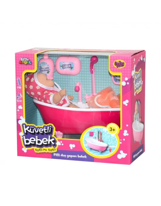 ® 02605  Pilli Küvette Duş Yapan Bebek