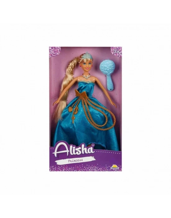 ® 0835 -RST-SIS-MNK Prenses Uzun Saçlı Aksesuarlı Bebek Set 29 cm 3renk